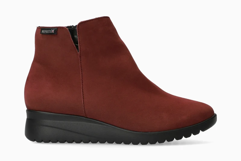 Bottines IDORA rouge foncé