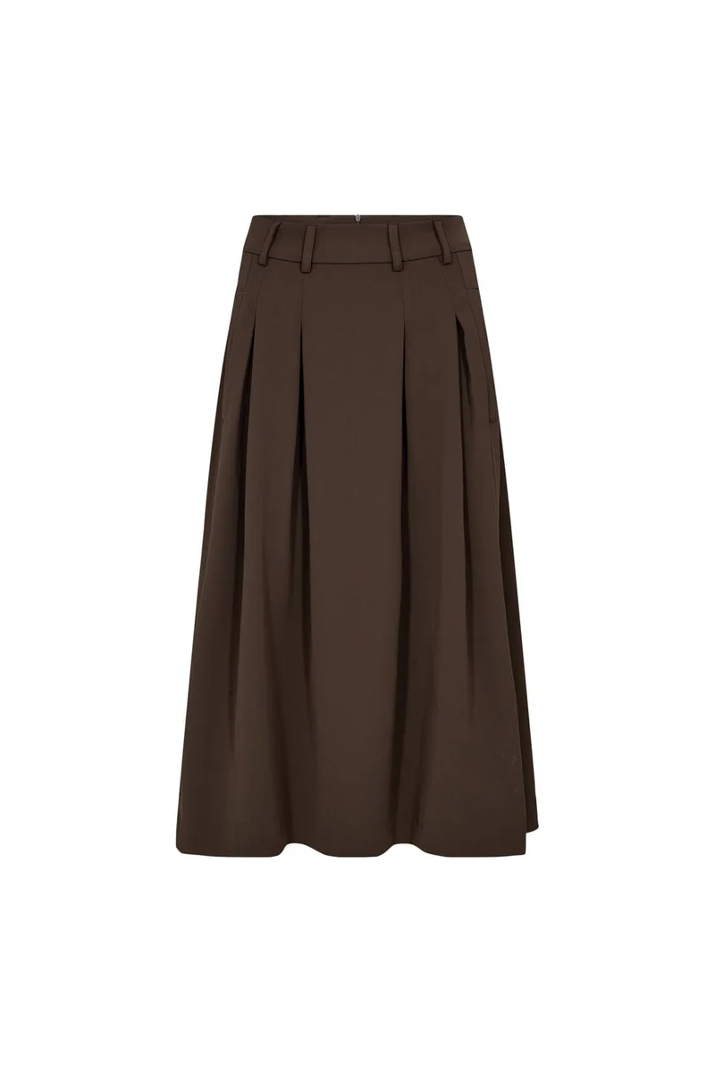 Co´Couture - Anyacc Midi Pleat Skirt 44040 - 83 - Mocca