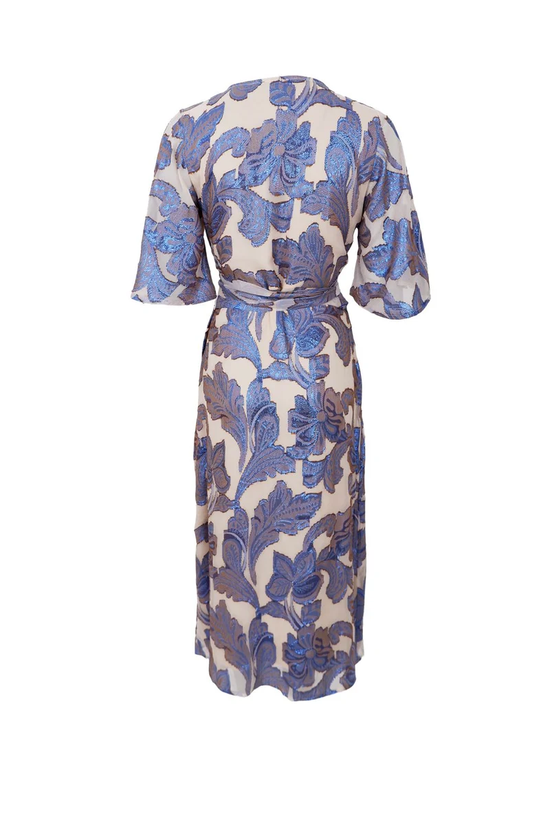 Black Colour - Bckenzie Wrap Dress 41129 - Blue