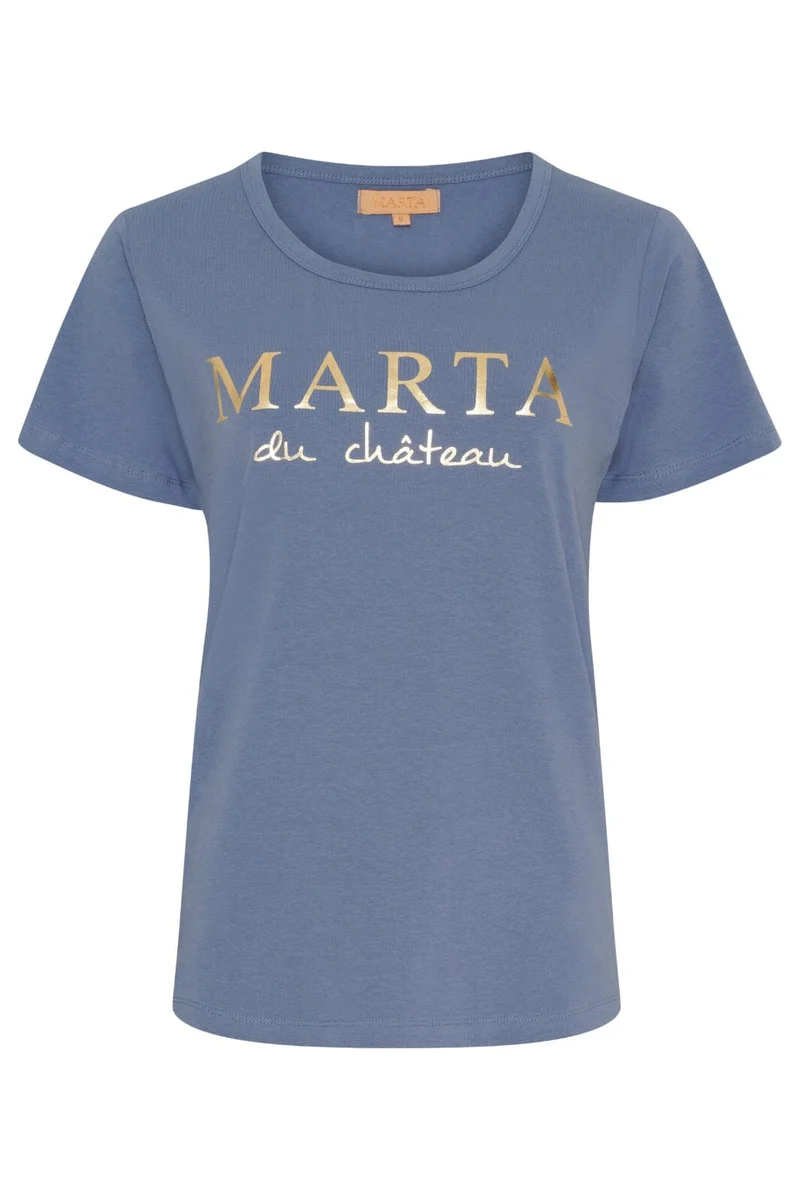 Marta Du Chateau - Cjeanette Tee MT-002-S - Denim Blue