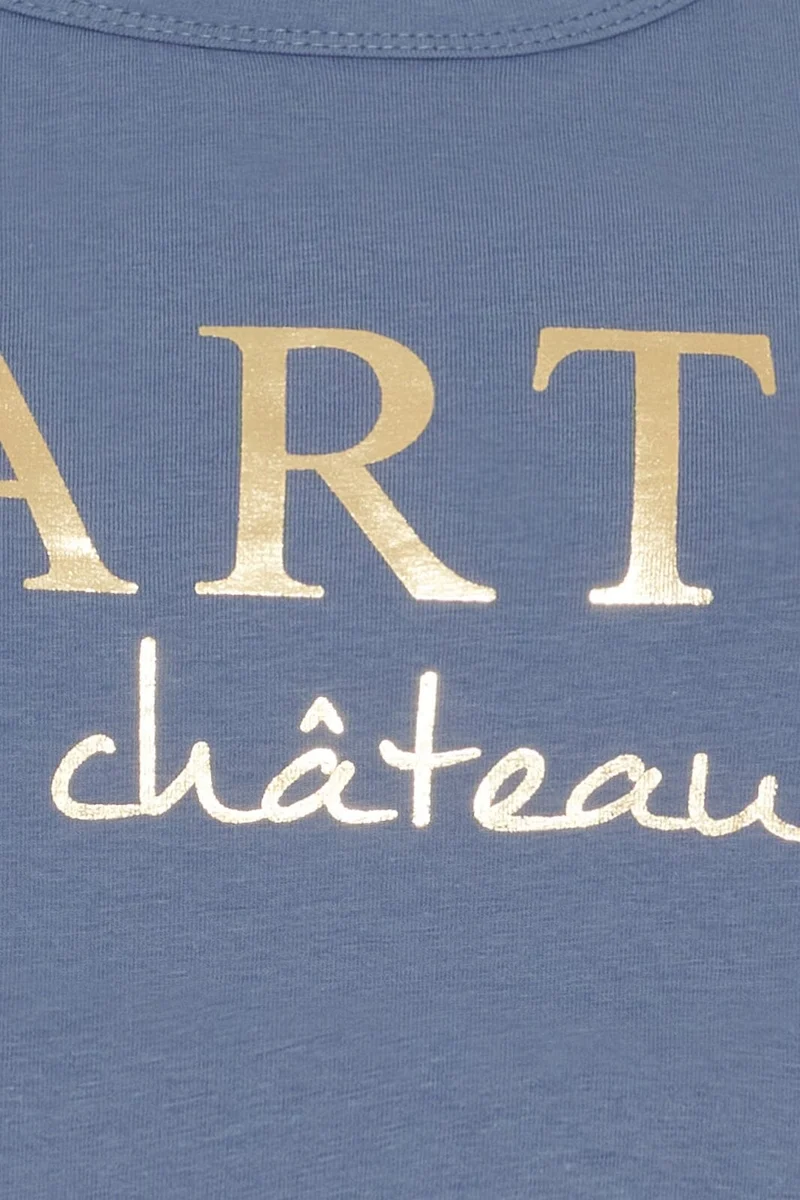 Marta Du Chateau - Cjeanette Tee MT-002-S - Denim Blue