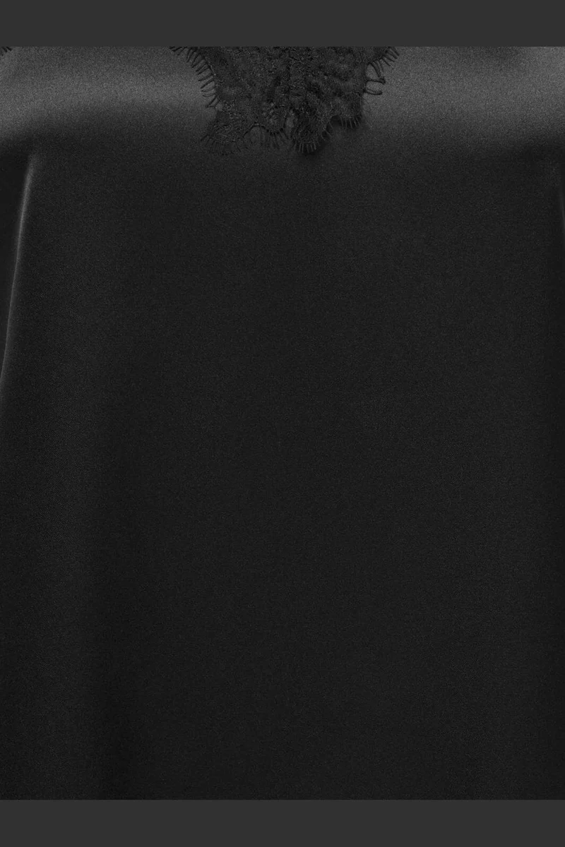 Only - Onlbella Strap Satin Lace Dress - 5083911 Black
