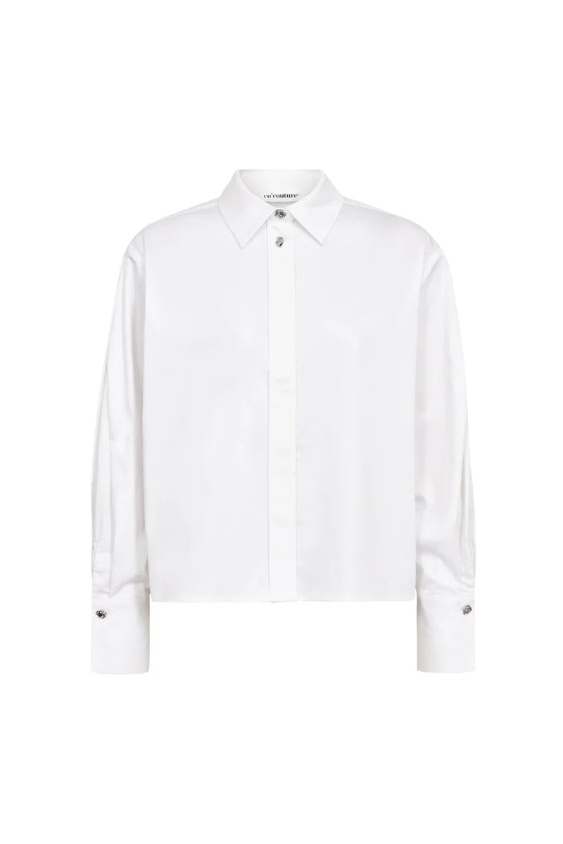Co´Couture - Daliacc Sleeve Pleat Shirt 500539 - 10001 - White