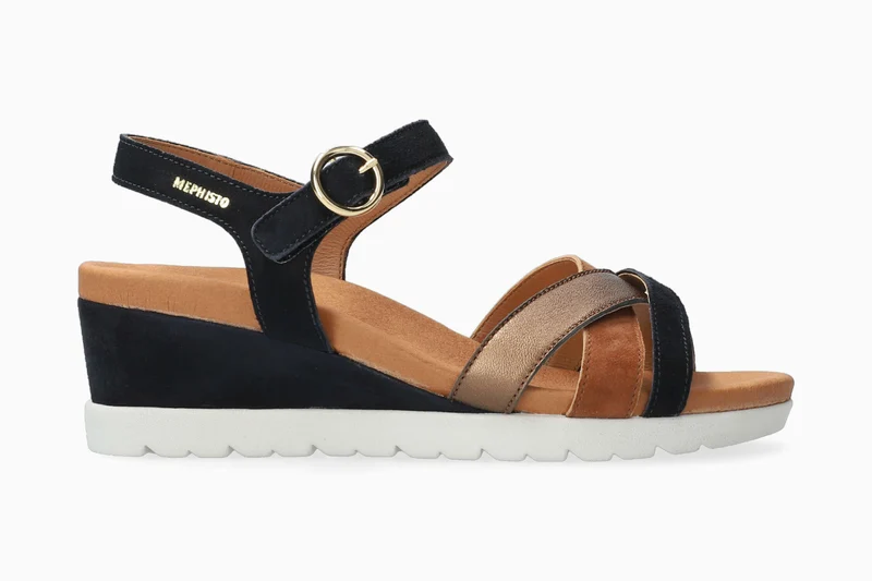 Sandales YRENA bleu foncé