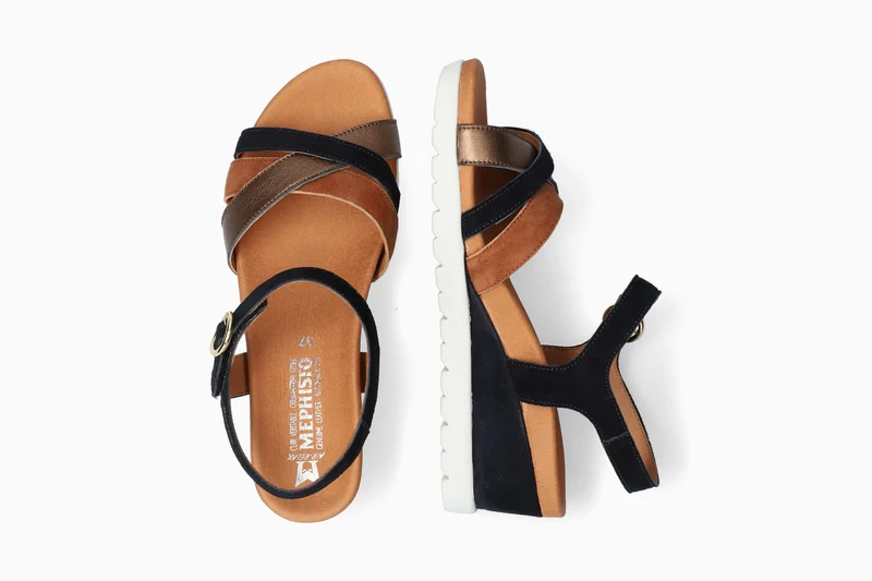 Sandales YRENA bleu foncé