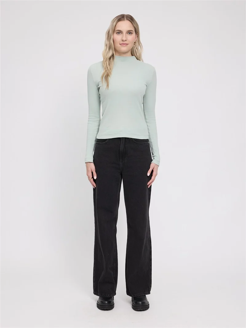 MAZINE Basic Turtleneck Longsleeve light-aqua