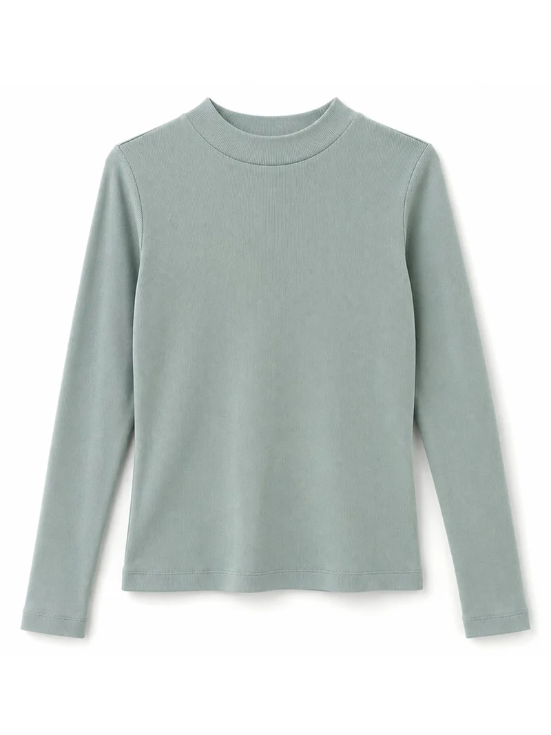 MAZINE Basic Turtleneck Longsleeve light-aqua
