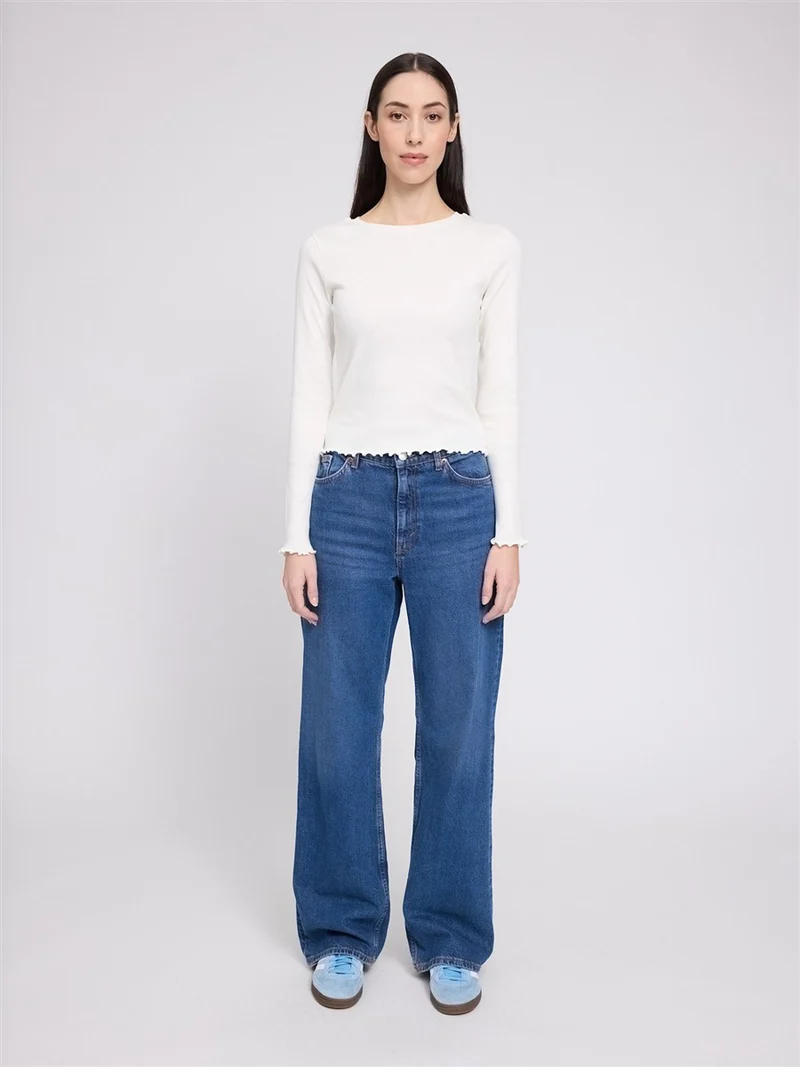 MAZINE Babylock Hems Longsleeve offwhite