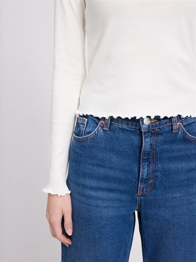 MAZINE Babylock Hems Longsleeve offwhite