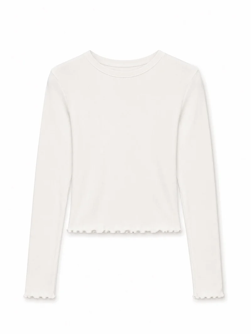 MAZINE Babylock Hems Longsleeve offwhite