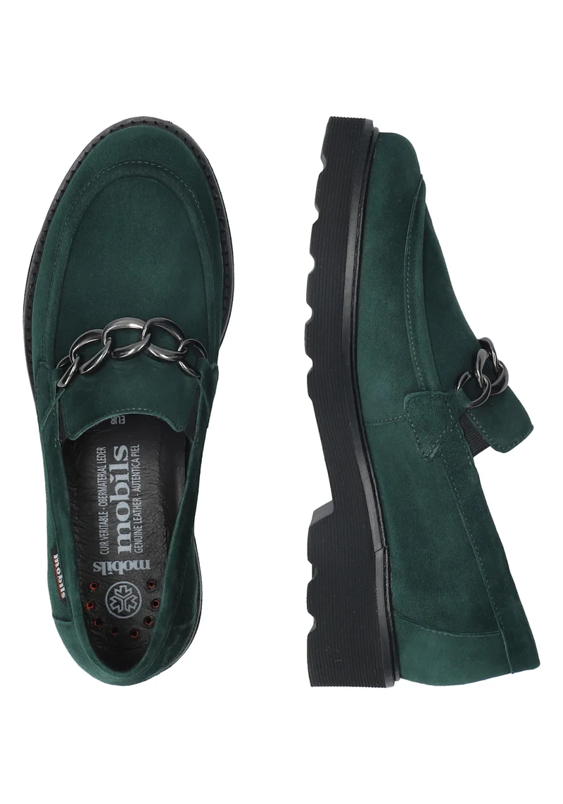 Mocassins ORLA vert foncé