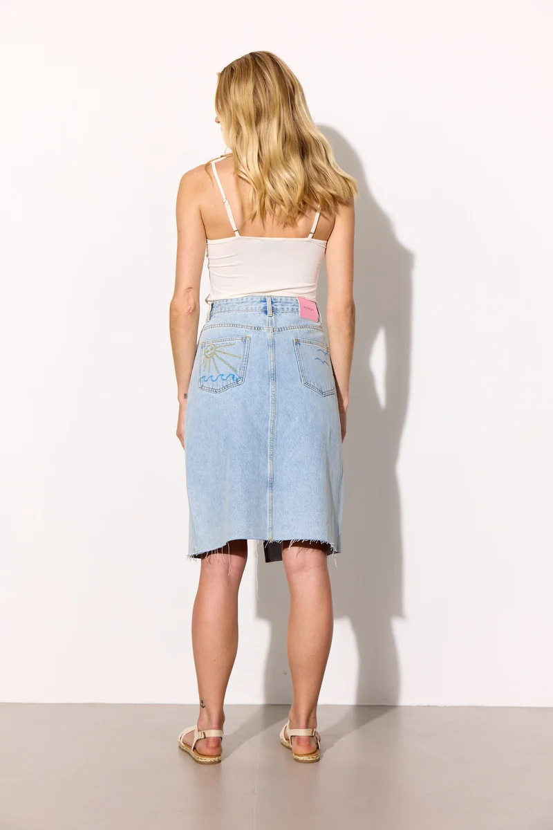 Hunkøn - Kenna Denim Skirt 26021 - Light Denim