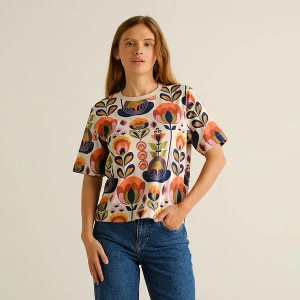 DEDICATED T-Shirt Vadstena Autumn Harvest Multicolor