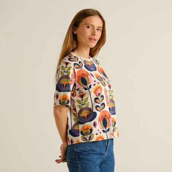 DEDICATED T-Shirt Vadstena Autumn Harvest Multicolor