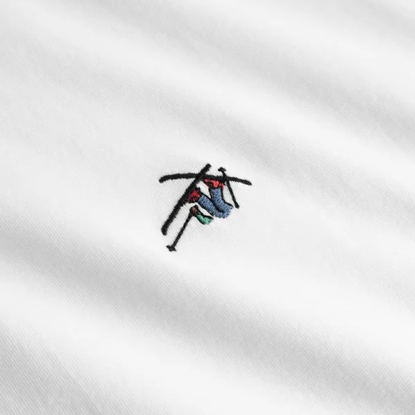 DEDICATED T-Shirt Stockholm Ski Crash Emb White