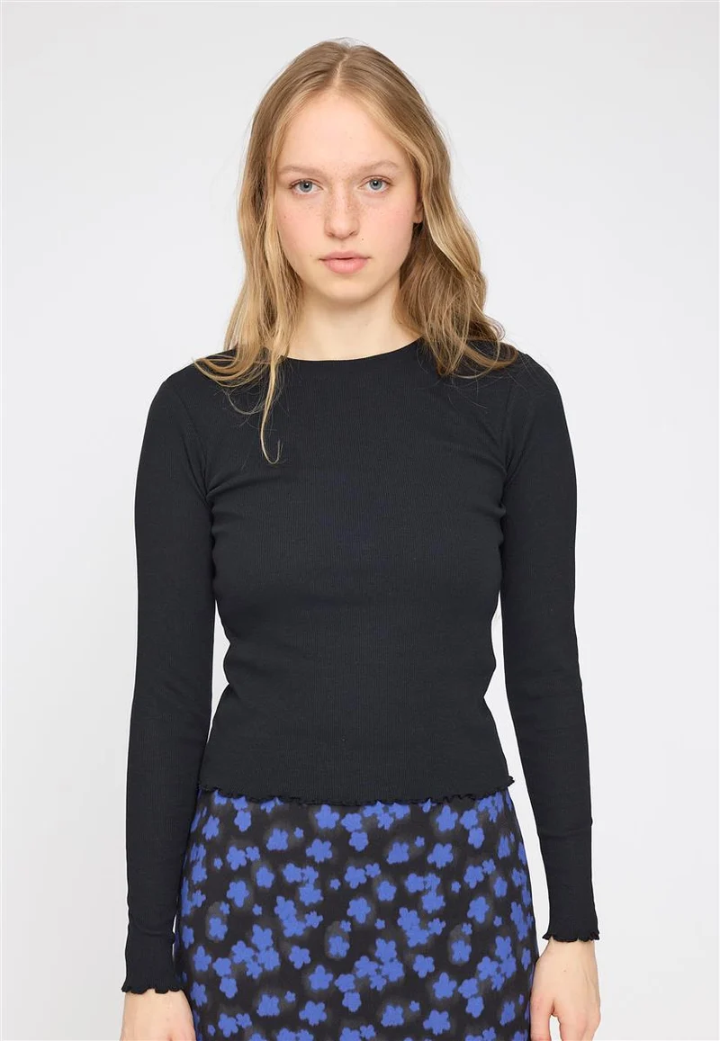 MAZINE Babylock Hems Longsleeve black