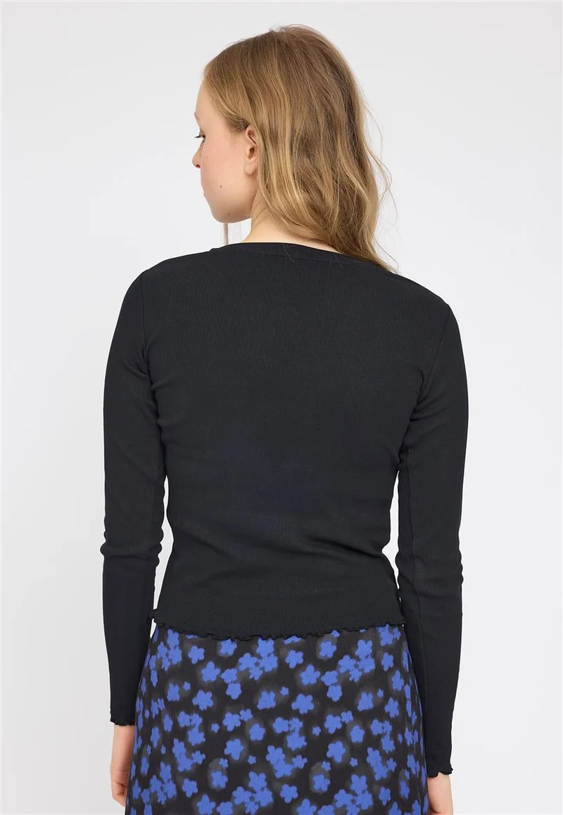 MAZINE Babylock Hems Longsleeve black
