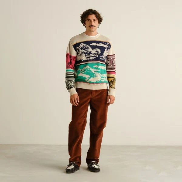 DEDICATED Sweater Mora Retro Ski Blocks Multi Color
