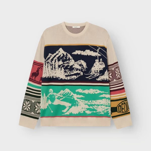 DEDICATED Sweater Mora Retro Ski Blocks Multi Color