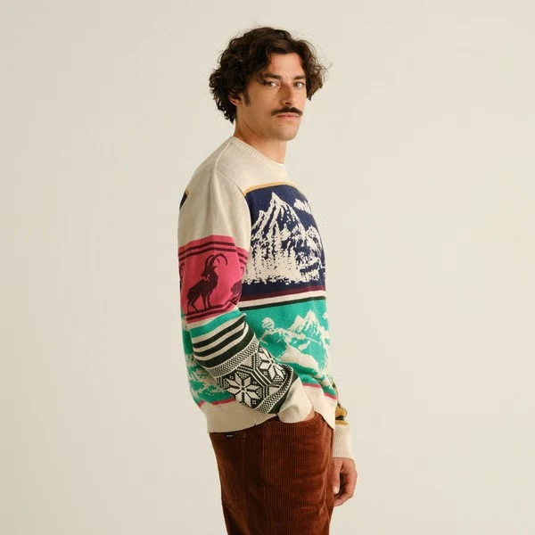 DEDICATED Sweater Mora Retro Ski Blocks Multi Color