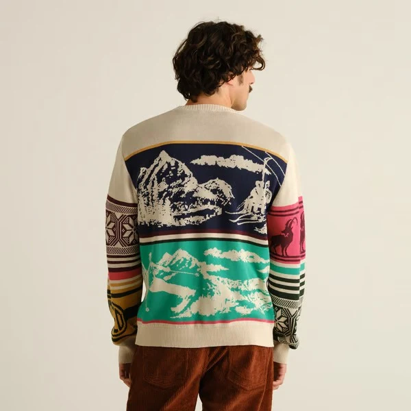 DEDICATED Sweater Mora Retro Ski Blocks Multi Color
