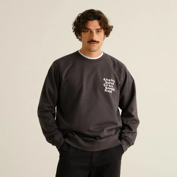 DEDICATED Sweatshirt Malmoe Cheers Salud Charcoal