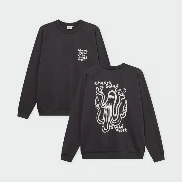 DEDICATED Sweatshirt Malmoe Cheers Salud Charcoal