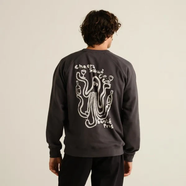 DEDICATED Sweatshirt Malmoe Cheers Salud Charcoal