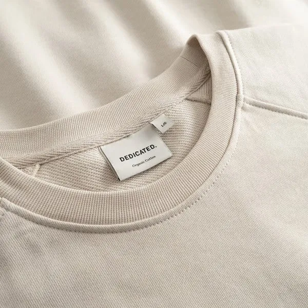 DEDICATED Sweatshirt Malmoe Ski Crash Emb Oat White