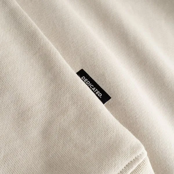 DEDICATED Sweatshirt Malmoe Ski Crash Emb Oat White