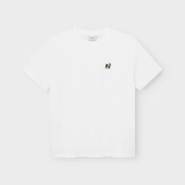DEDICATED T-Shirt Stockholm Camp Crew Emb White