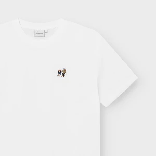 DEDICATED T-Shirt Stockholm Camp Crew Emb White