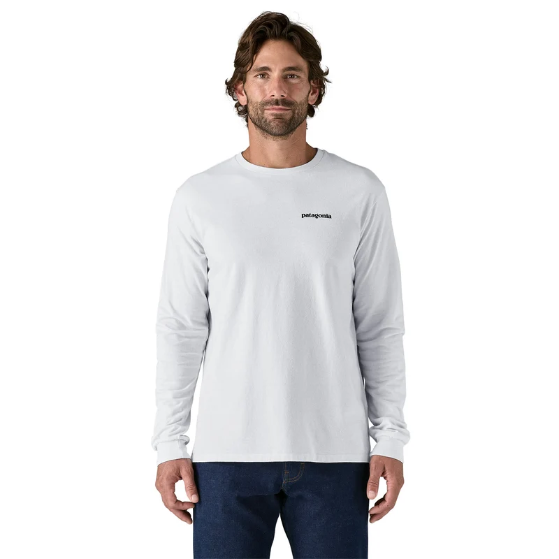 PATAGONIA Men´s L/s P-6 Logo Responsibili-Tee fiber white