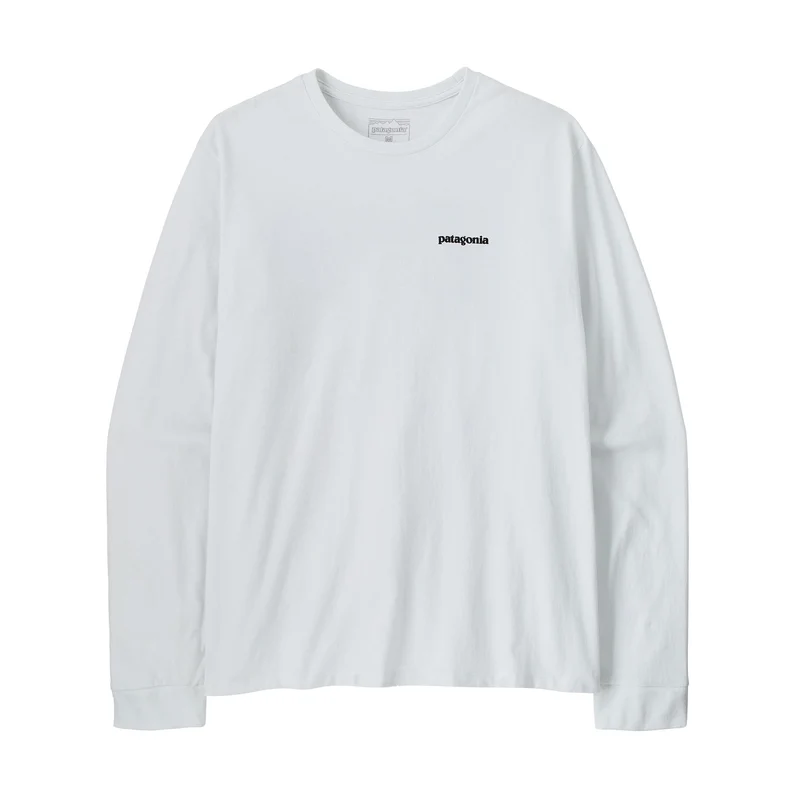 PATAGONIA Men´s L/s P-6 Logo Responsibili-Tee fiber white