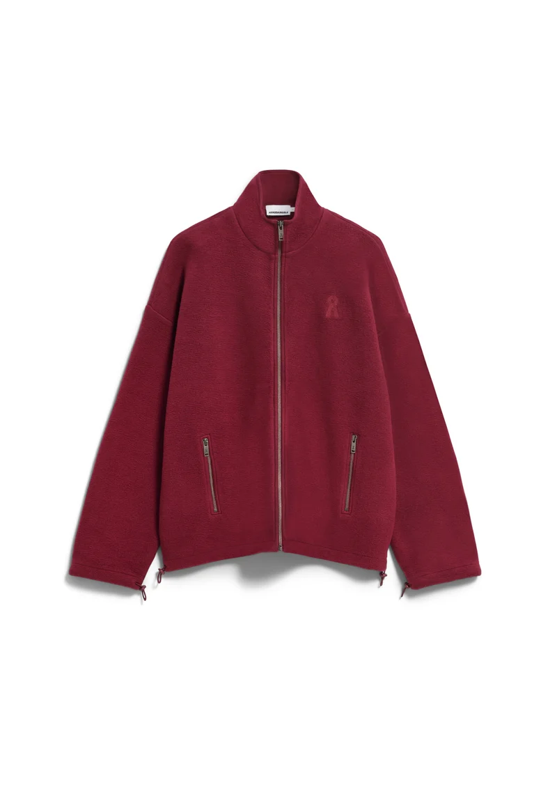 ARMEDANGELS Cotton Fleece Jacket velvet red