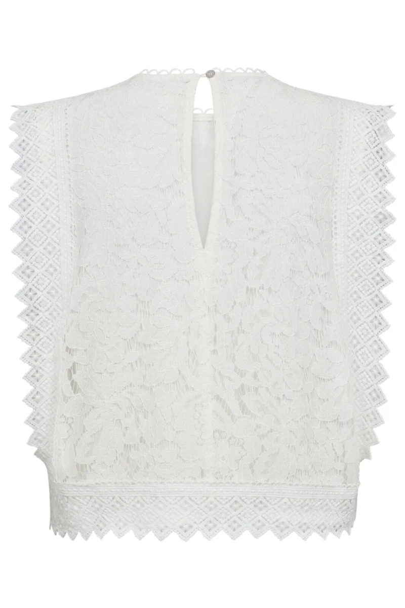 Co´Couture - Lanacc Lace Top 35842 - 4000 - White