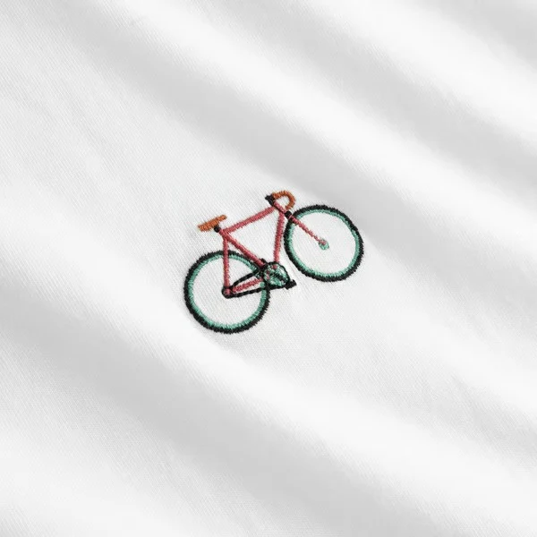 DEDICATED T-Shirt Stockholm Race Bike Emb White