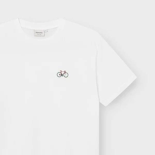 DEDICATED T-Shirt Stockholm Race Bike Emb White