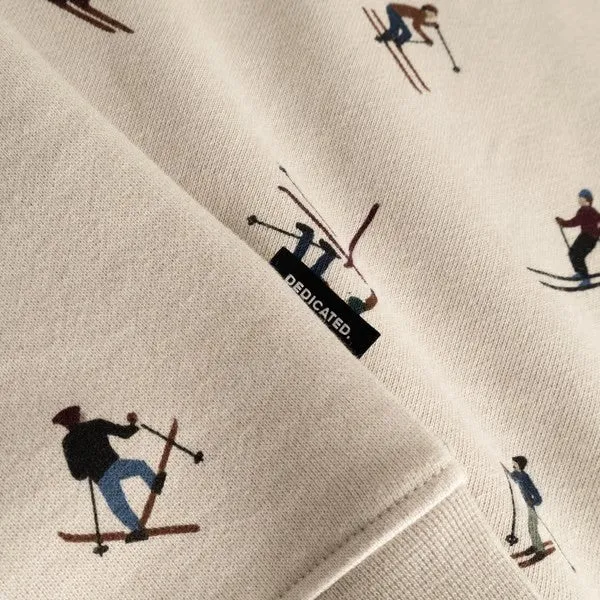 DEDICATED Sweatshirt Malmoe Ski Team Aop Oat White
