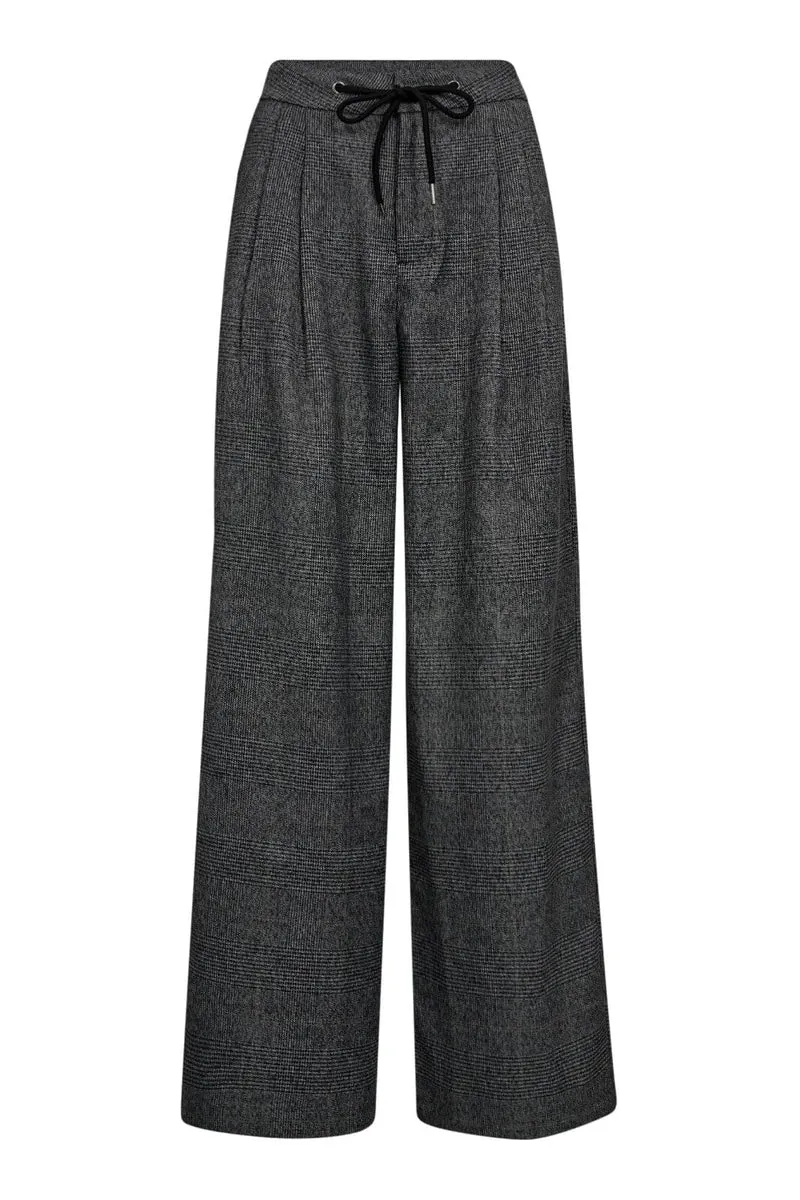 Haute L'Amitié - Michelle Check Tailor Tie Pants HL10305 - Grey