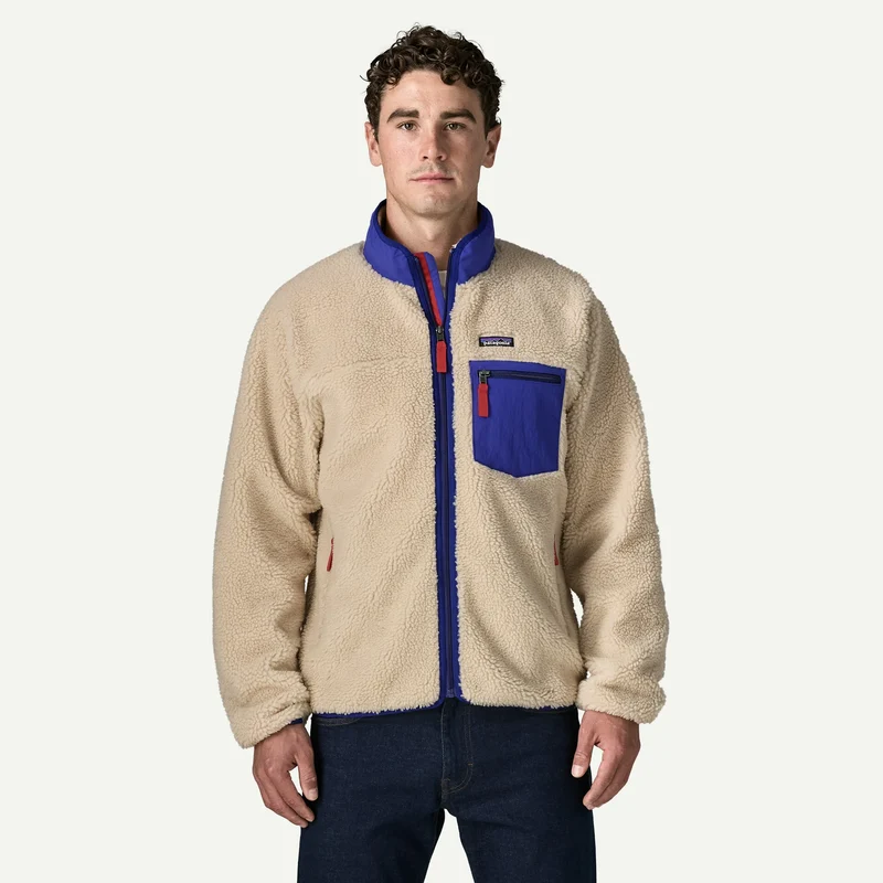 PATAGONIA Men´s Classic Retro-X Jkt dark natural w/cobalt blue