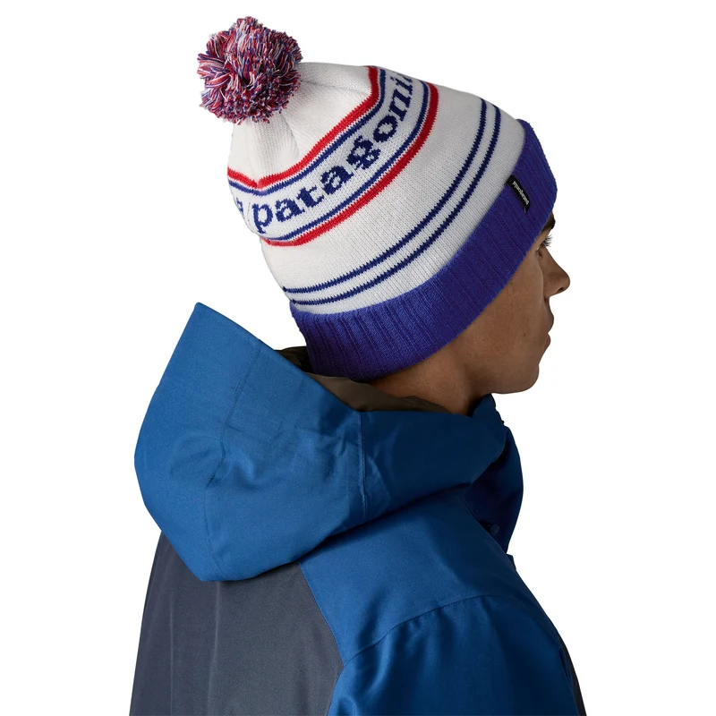 PATAGONIA Powder Town Beanie park stripe: viking blue