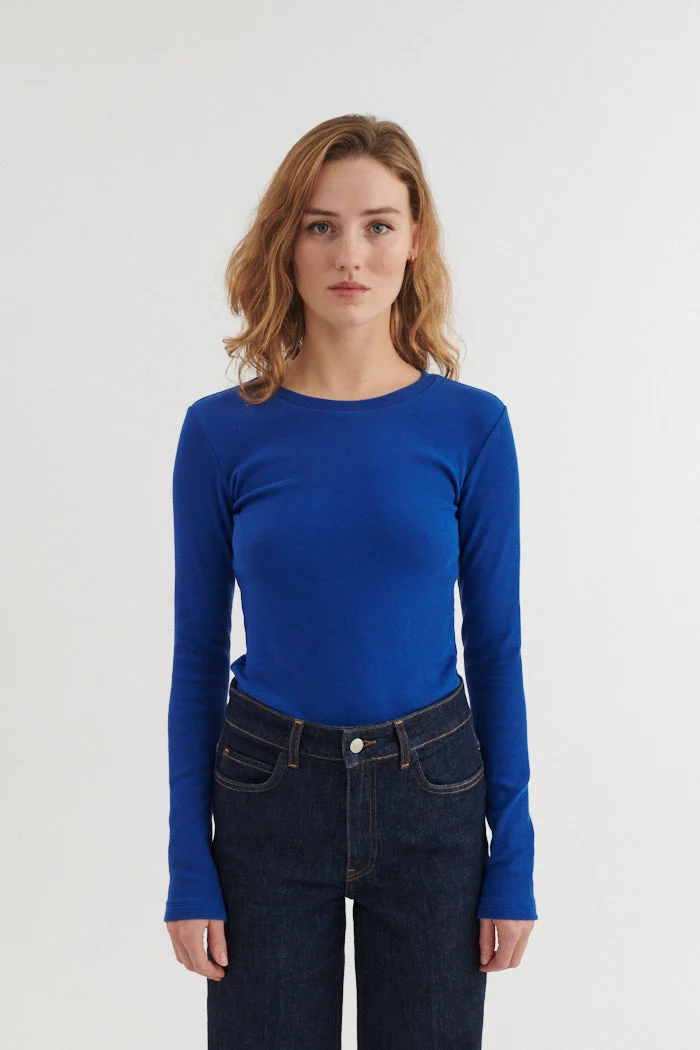 BASIC APPAREL Ludmilla Ls Tee sodalite blue