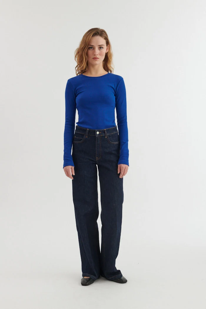 BASIC APPAREL Ludmilla Ls Tee sodalite blue