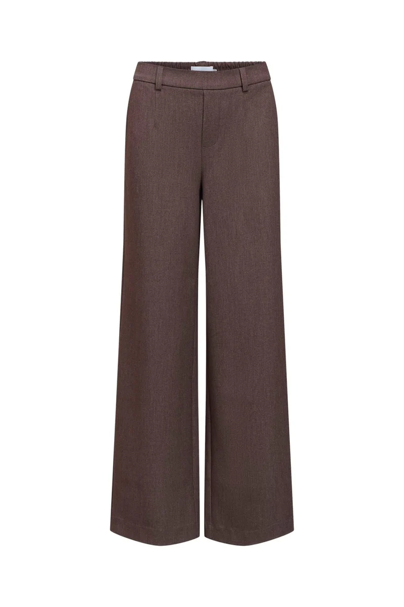 Object - Objlisa Wide Pant - 5138519 Chocolate Plum Melange