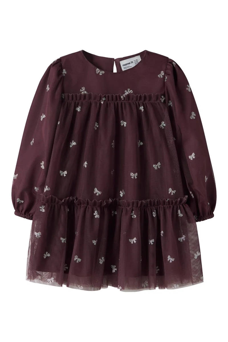 Name It - Nmframni Ls Dress - 5121741 Catawba Grape