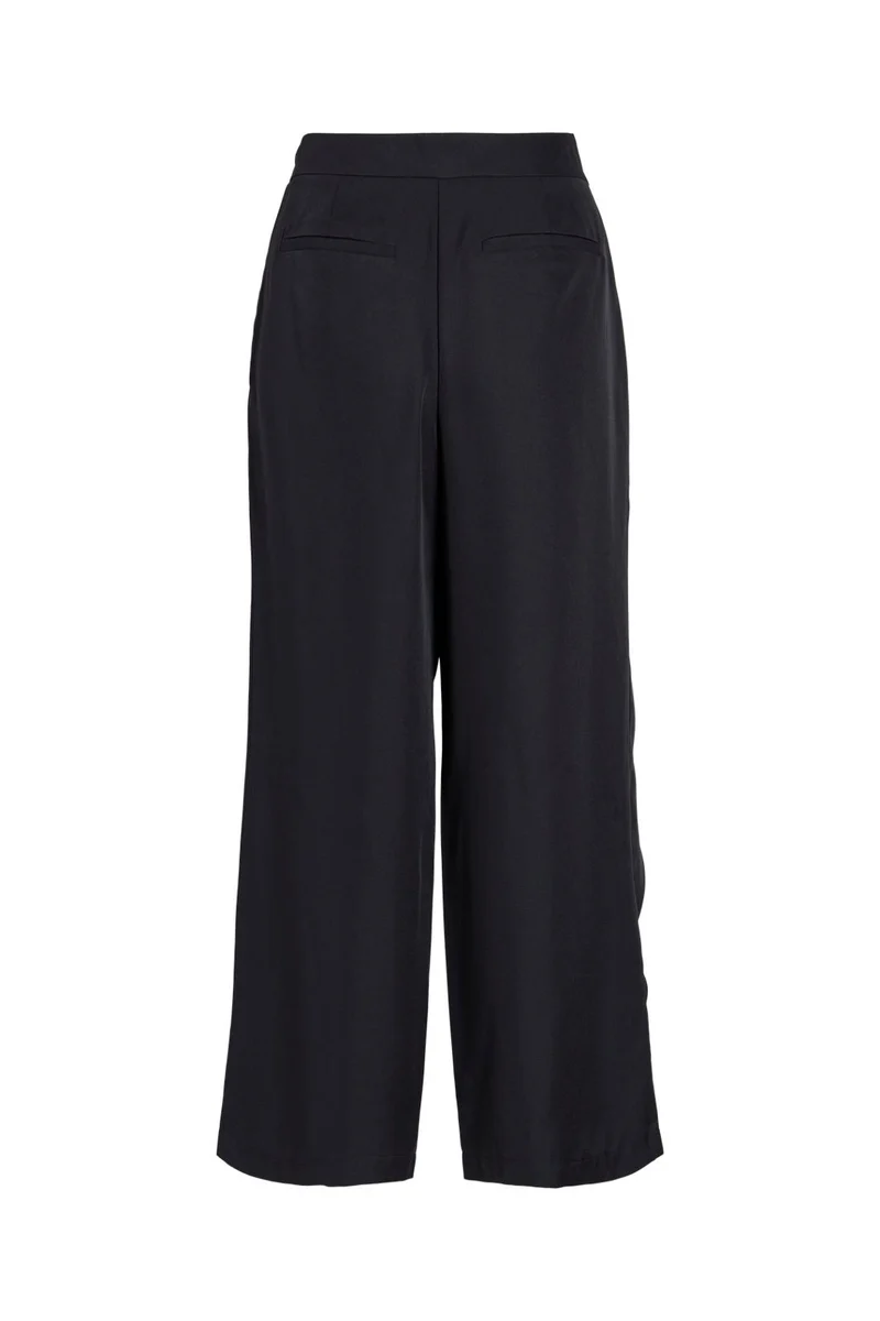 Vila - Bo Rw Cape Pants/Ln - 5185962 Black Beauty