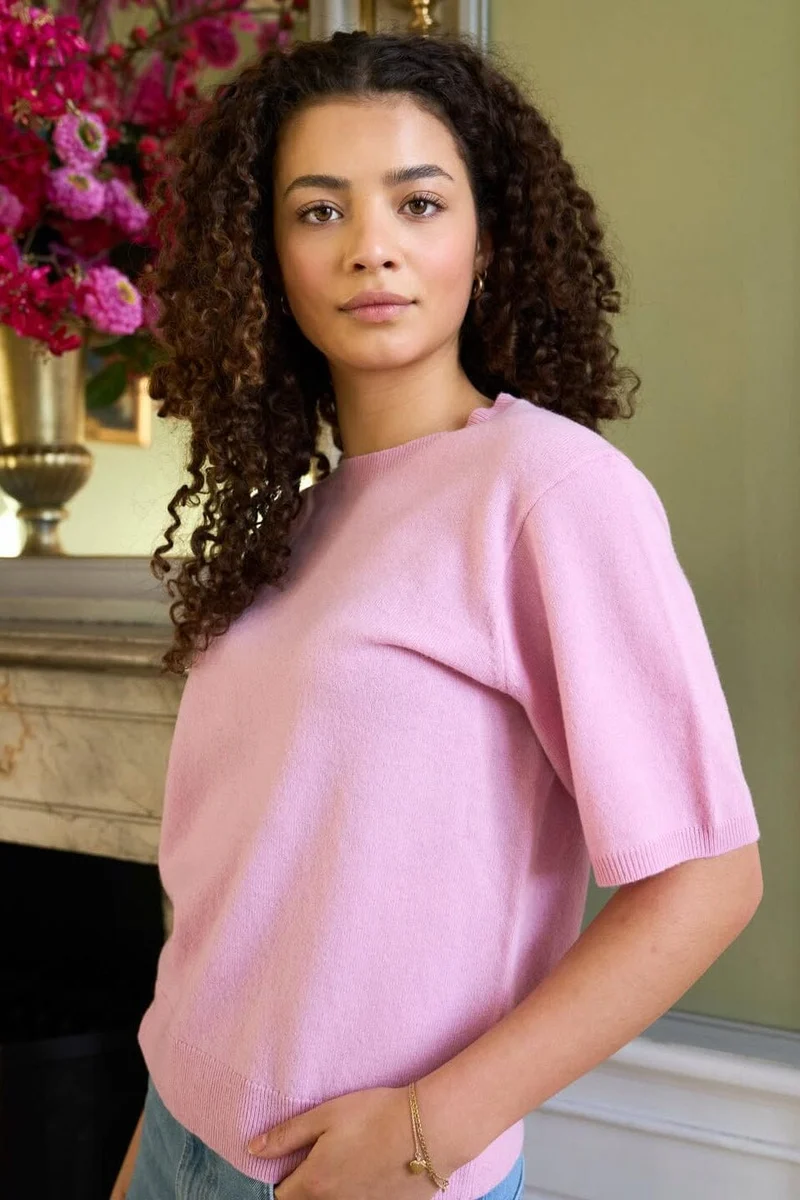 Neo Noir - Missy Knit Tee 161927 - 754 - Light Pink