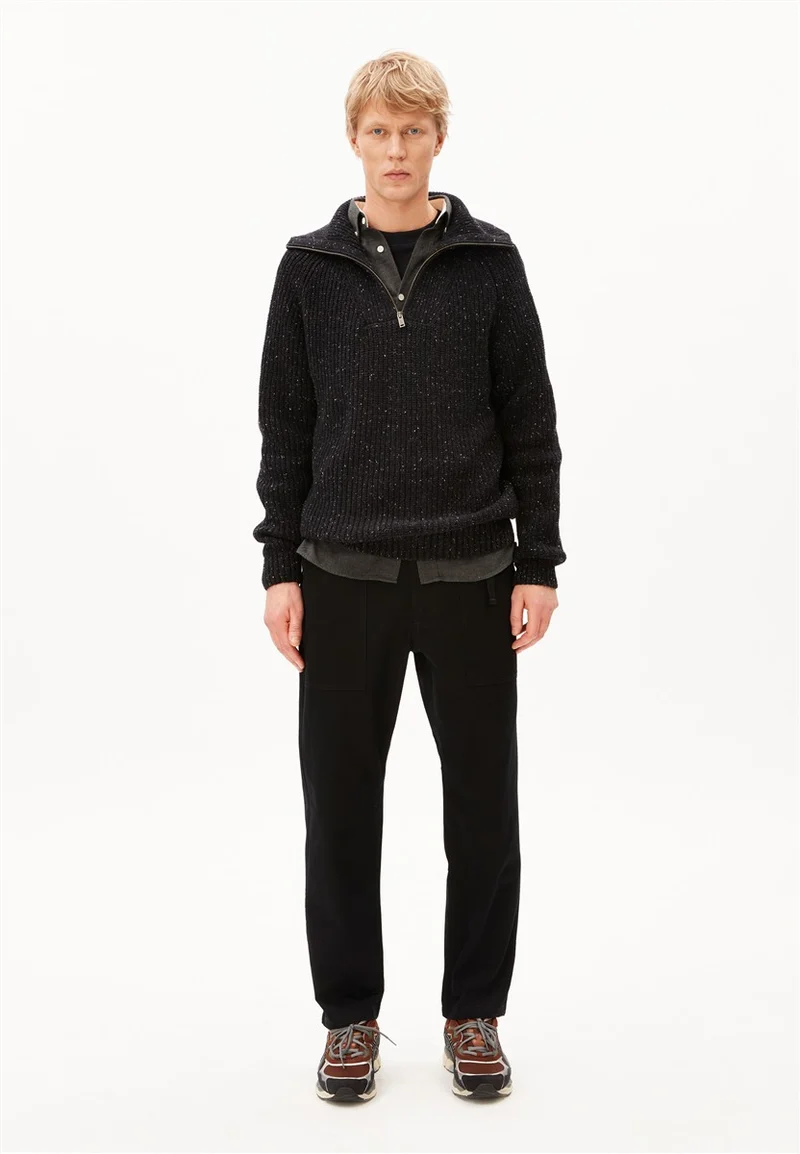 ARMEDANGELS Tweed Knit Troyer black