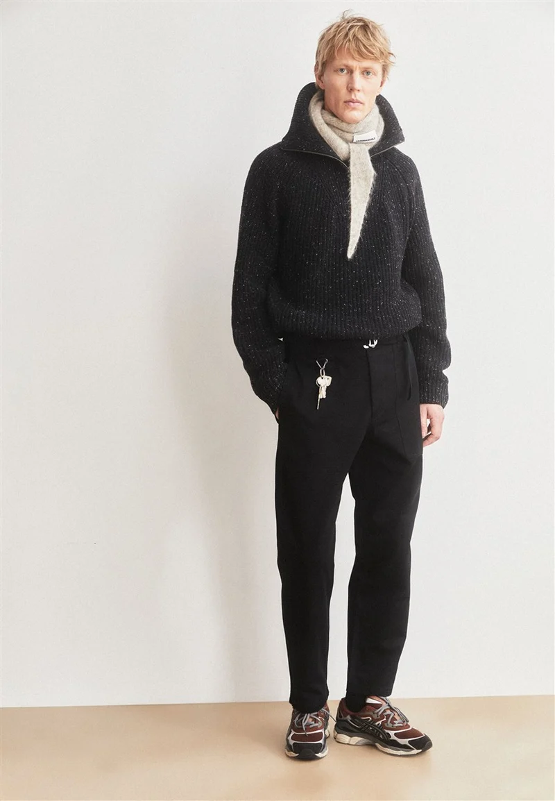 ARMEDANGELS Tweed Knit Troyer black
